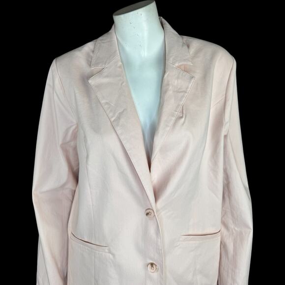 BEAUTIFUL by Lawrence Zarian Notch Collar Blazer Delicate Pink Medium NWOT - Picture 8 of 13
